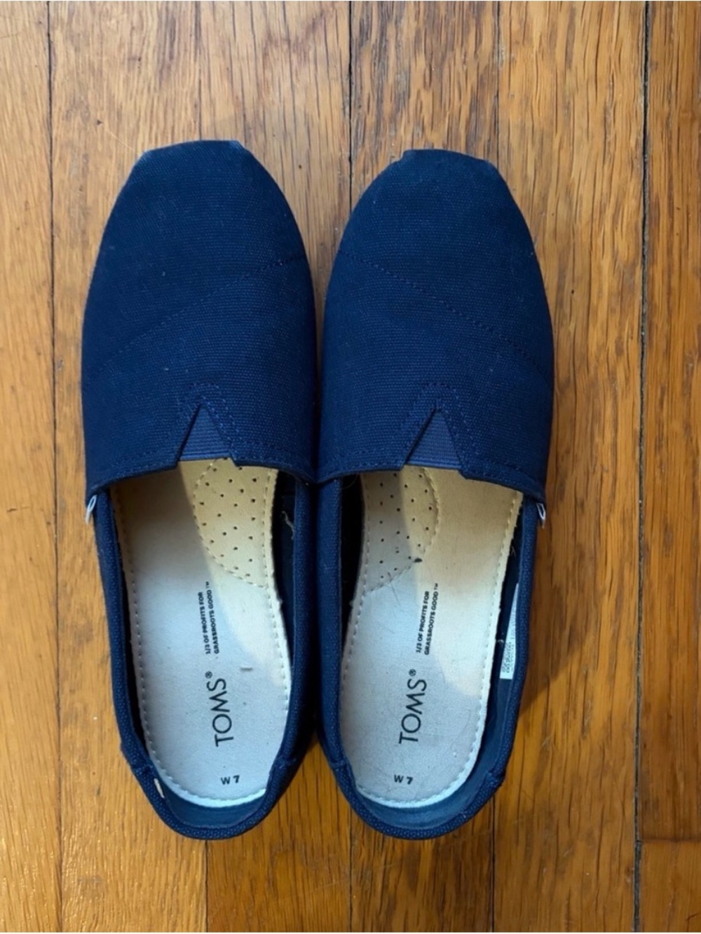 Toms Classic Slip-On Loafers in Navy Blue